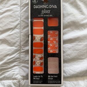 Dashing Diva Gloss Ultra Shine Gel Nail Strips - Orange